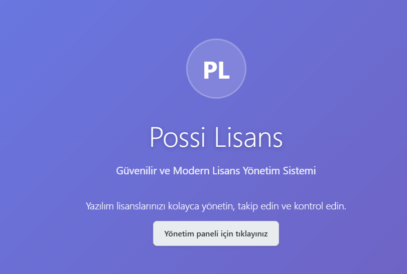 Lisans Yönetim Sistemi - Possi