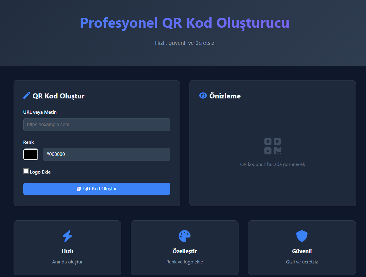 Web Tabanlı QR Kod Oluşturucu - Anında Yazılım Web Tabanlı QR Kod Oluşturucu - Anında Yazılım